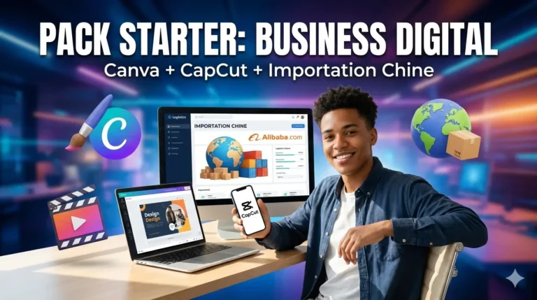 Pack Starter: Business Digital (Canva + CapCut + Importation Chine)